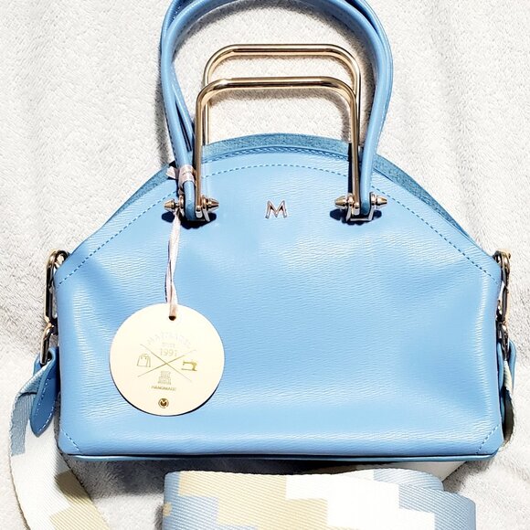 MATMAZEL "Gian" Metal Handle Hand & Shoulder Bag- Crossbody Purse - Picture 14 of 17